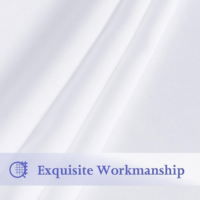 6 Pack White 90 Inch Round Tablecloths. Stain and Winkle Resistant Polyester - Image 3