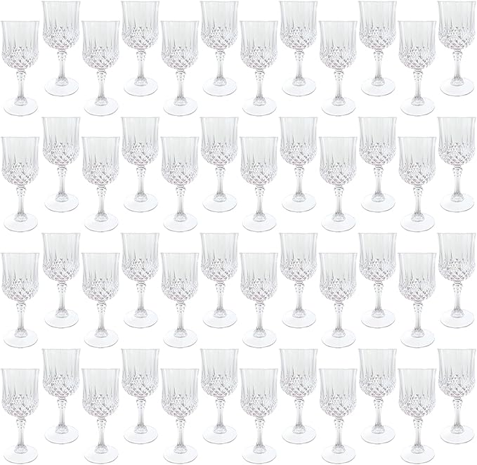 Plastic Wine Glasses，Plastic Goblets Vintage Style Cordial Drinking Glasses by LEYIQUCHAMPAGNEWINEGLASSES