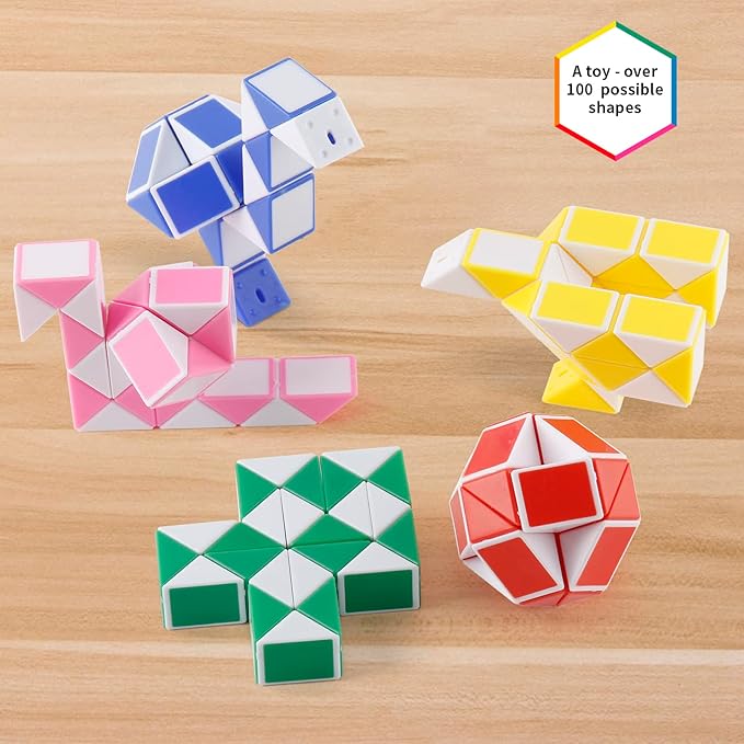 Ganowo 30 Pack Party Favor, Medium Fidget Snake Cube Twist Puzzle Toys - Image 4