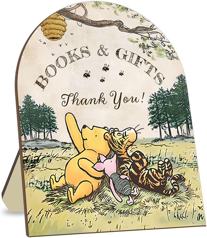 Winnie Books and Gifts Sign, Classic Winnie Thank You Wooden Sign, Bridal by CelebrateEveryMoment