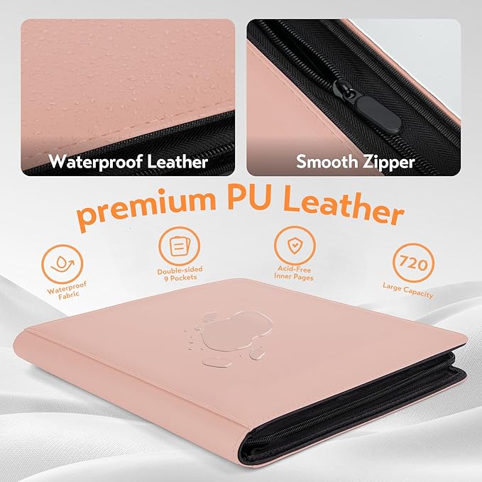 SMYV 12 Pocket Trading Card Binder, Premium PU Cover Card Binder - Image 4