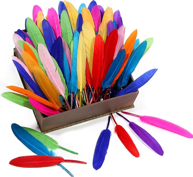 FeelfunFeather 120pcs Mix Colur Goose Cochettes Feather 4-6 inch 10-15cm Bulk - Image 4