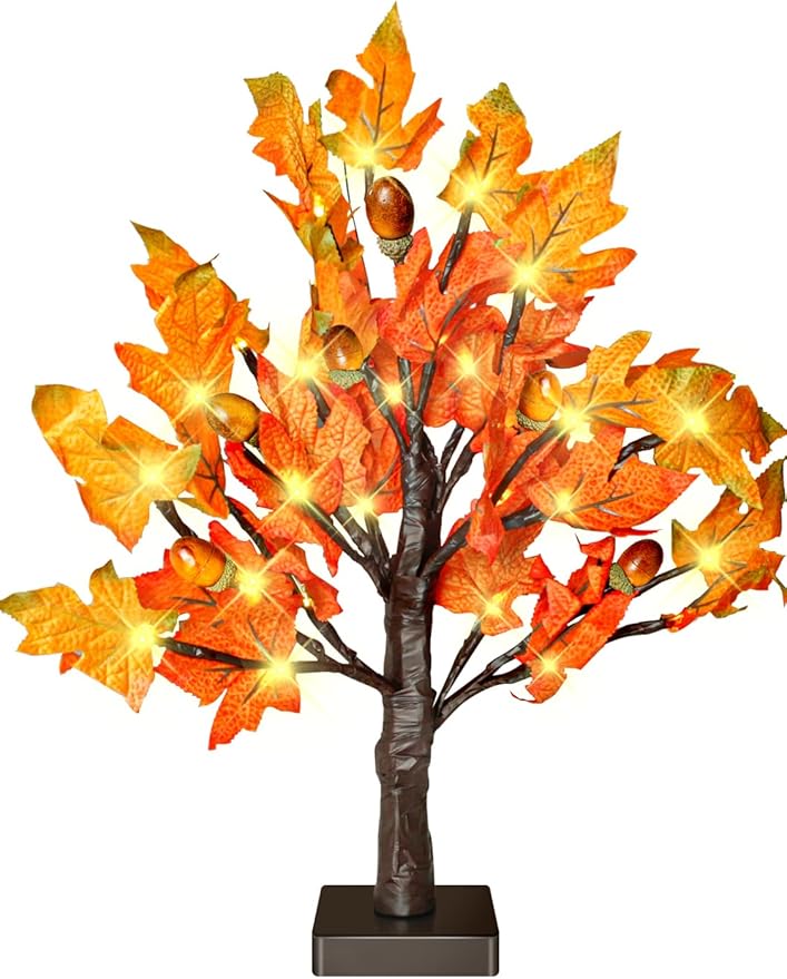 18 Inch Fall Lighted Maple Tree by TiYiViRi
