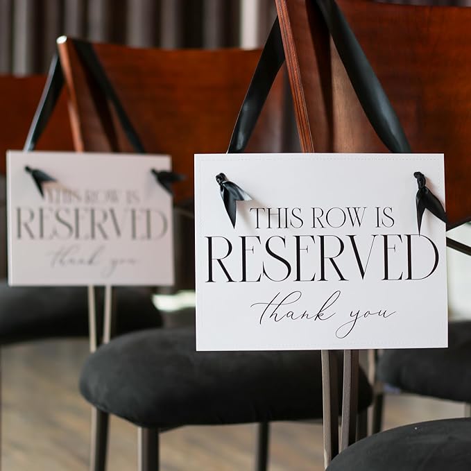 Ritzy Rose Set of 2 Reserved Row Sign - Image 2