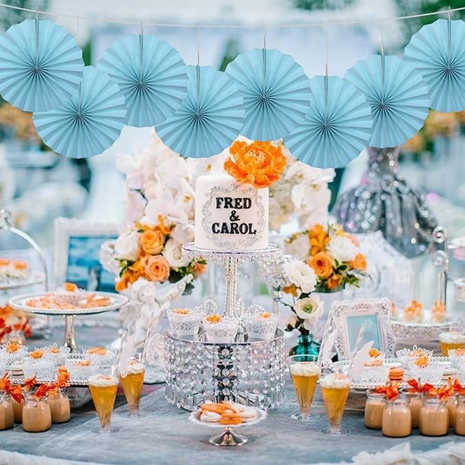 Blue Graduation Party Decor, Baby Blue Party Decorations, Christmas Baby Shower - Image 4