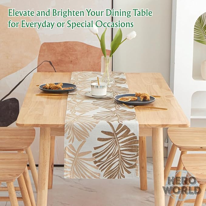 Monstera Leaf Table Runner – Elegant Fabric Table Centerpiece, Machine Washable - Image 6
