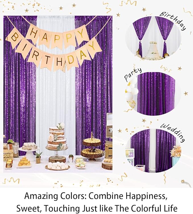 ShinyBeauty Premium Sequin Backdrop Curtain - Image 3