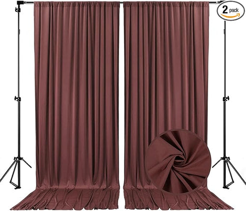 10 x 7 Feet Red Brown Backdrop Curtain by ZEBMOON