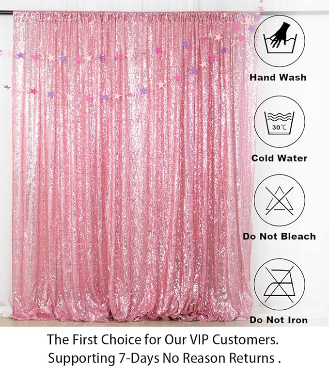 ShiDianYi 4FTx6FT-Fuchsia Pink-Backdrop Curtain Photography, Shimmer Sequin - Image 6