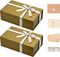 LIFELUM Empty Gift Boxes 2 Pack 13.85 x 8.35 x 4.45 inch Rectangle Collapsible by LIFELUM