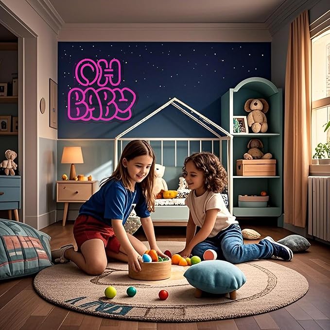 Oh Baby Neon Sign for Wall Decor, Dimmable Neon Lights gifts for Lover Baby - Image 7