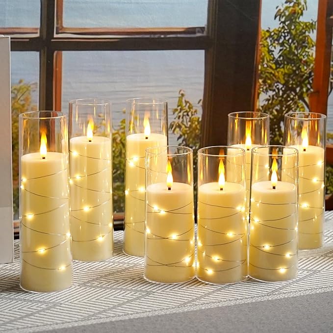 Flameless LED Candles with Timer 9 Pc Flickering Flameless Candles - Image 6