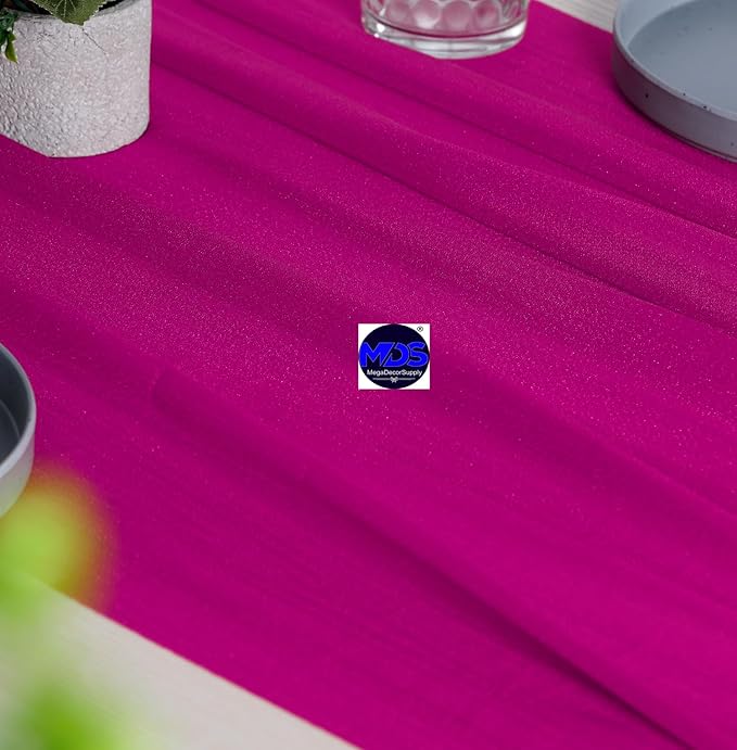 MDS 25 Pack 10ft Chiffon Table Runner 29 x 120 Inches Sheer Wedding Runner - Image 5