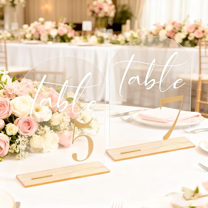 Arch Wedding Table Numbers 1-10 - Image 2
