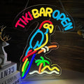 Tiki Bar Parrot Neon Sign for Wall Decor Hawaii Beach Bar LED Sign by ORIXIAYE