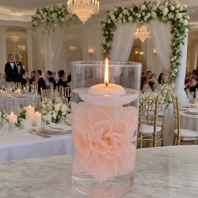 24 Pcs Floating Candles for Centerpieces and Floating Flowers for Centerpieces - Image 6