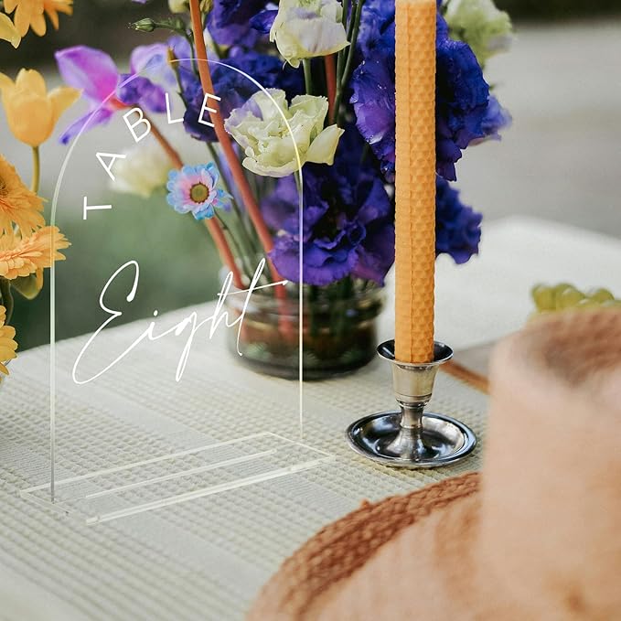 JINMURY Clear Arch Wedding Table Numbers 1-10 - Image 6