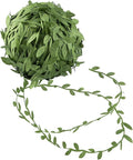 IHKFILAN 262.5 Ft Leaf Ribbon, Olive Green Leaves Leaf Trim Ribbon, Artificial by IHKFILAN