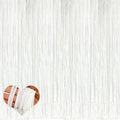 4 Pack White Fringe Curtain Backdrop, 3.2Ft x 6.6Ft Metallic Tinsel Foil Fringe by Mebiornt
