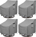 Patio Swivel Chair Cover 4 Pack, Waterproof Heavy Duty Outdoor Chair Covers by Okcool