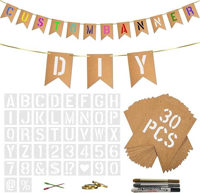30 PCS Custom Banner for Party Decor by Unknown