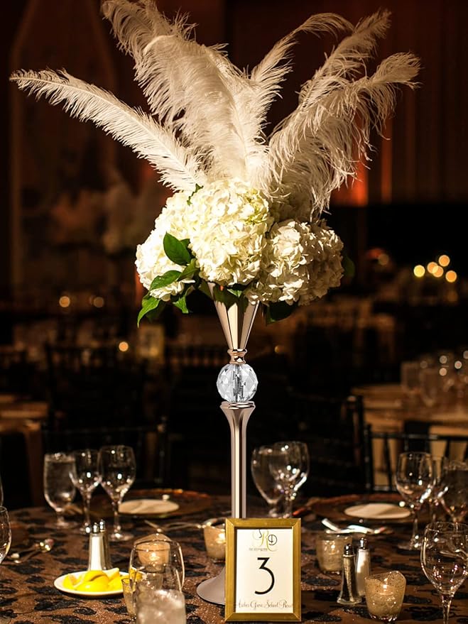 VIJIV Gold Flower Vase for Centerpiece Table Decorations Wedding Reception Decor - Image 5