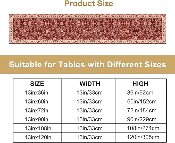 Boho Floral Vintage Table Runner - Image 2