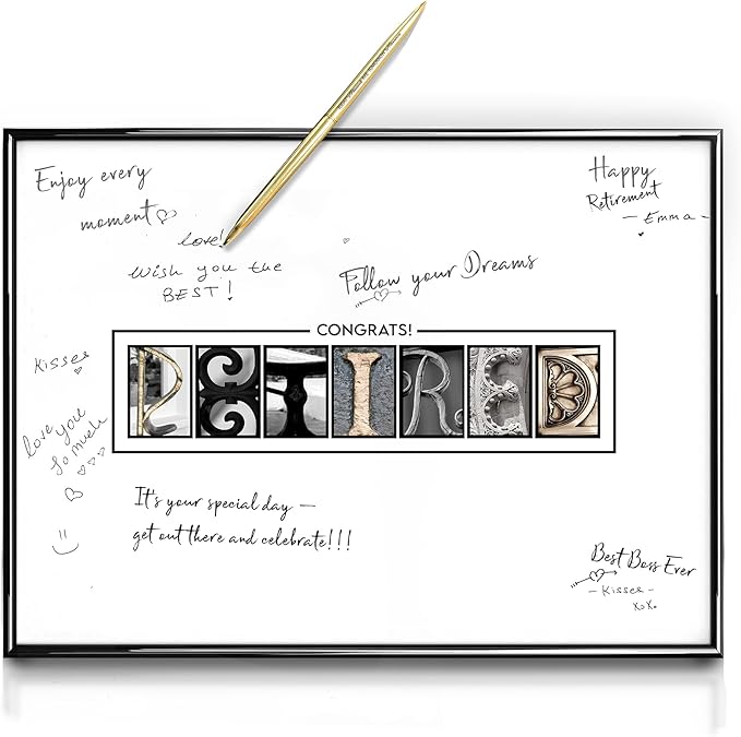Framed Retirement Decorations Guest Book by DesignedforLifesSpecialMoments