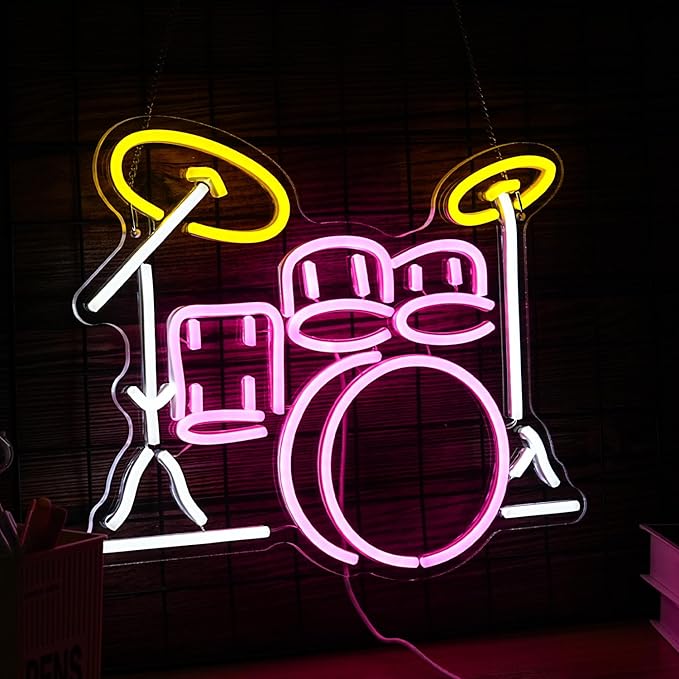 Drum Kit Neon Sign Dimmable Multicolored Led Neon Light - Image 2