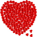 Red Acrylic Heart Translucent Hearts Shaped Crystals Gems by Homtable