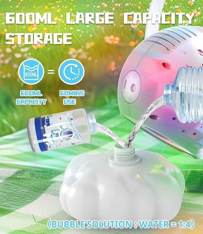 Rechargeable Bubble Machine, Bubble Maker - Image 5