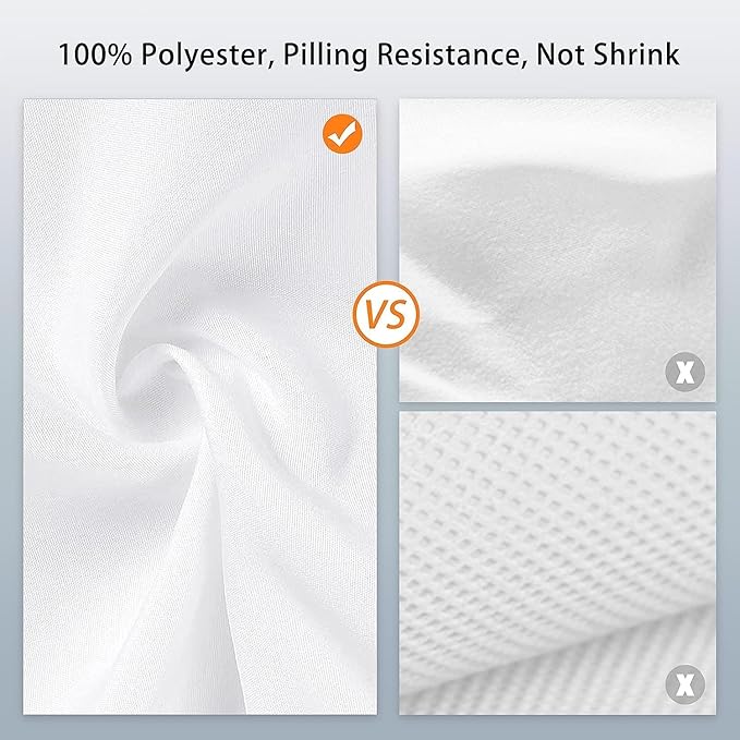 8X10 FT White Backdrop, 100% Polyester Photography Background Curtain Screen - Image 4