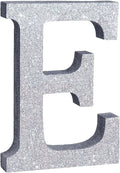TONIFUL 8 Inch Silver Glitter Letter E Table Centerpiece A-Z Silver Birthday by TONIFUL