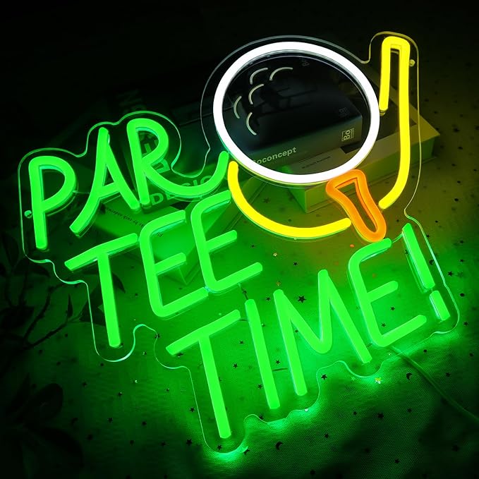 Neon Sign for Wall Decor, Par Tee Time Neon Sign, 16.14" x 12.8" Golfing LED - Image 4