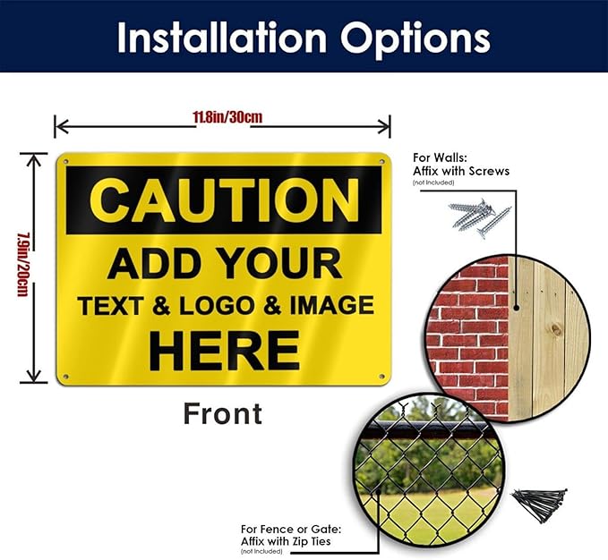Custom Caution Signs Outdoor Metal - Image 6