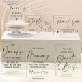 Weysat 6 Pcs Clear Acrylic Wedding Signs by Weysat