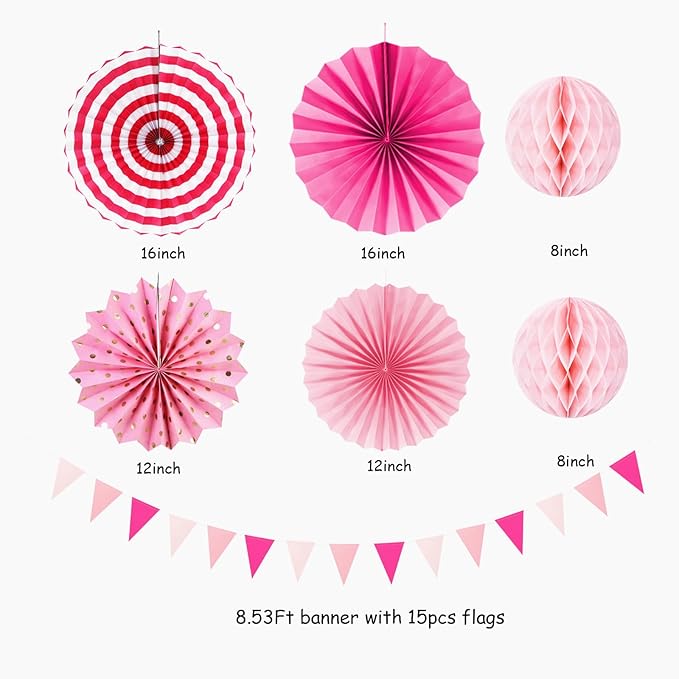 Rose Hot-Pink Party Decorations - Image 2