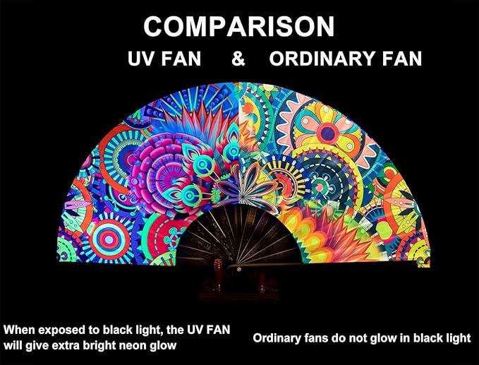 Amajiji Rave Folding Hand Fan Popping Fans - Image 5