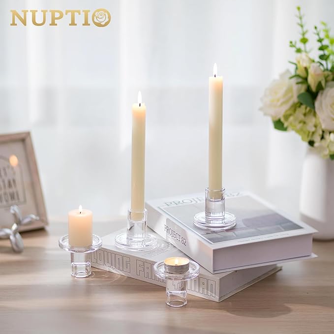 NUPTIO Candle Stick Candle Holder: Set of 20 Short Taper Candlestick Holders - Image 7