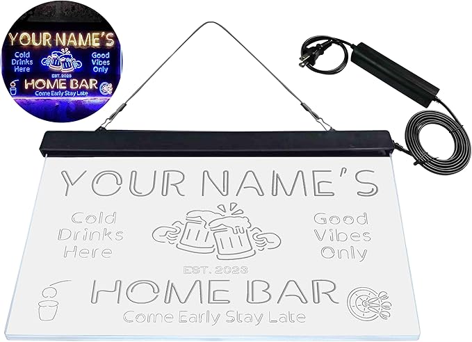 ADVPRO Personalized Your Name Custom Home Bar Beer Established Year Dual Color - Image 9