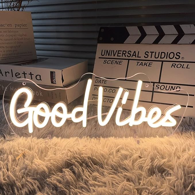 Good Vibes Table Number Neon Sign Desk Lamp Night Light Wedding Letter LED Neon - Image 6