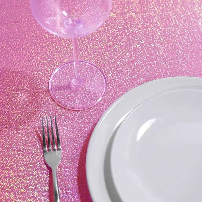 Fitable Pink Sequin Tablecloth for Parties 60x60 Inch - Image 5