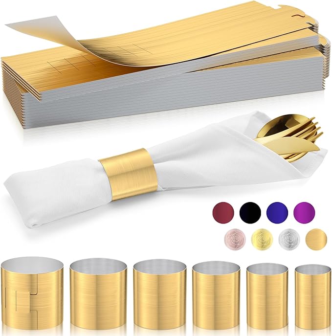 Polymer Material Reusable Napkin Band, Glue-Free Tear-Proof Water Resistant by Unknown