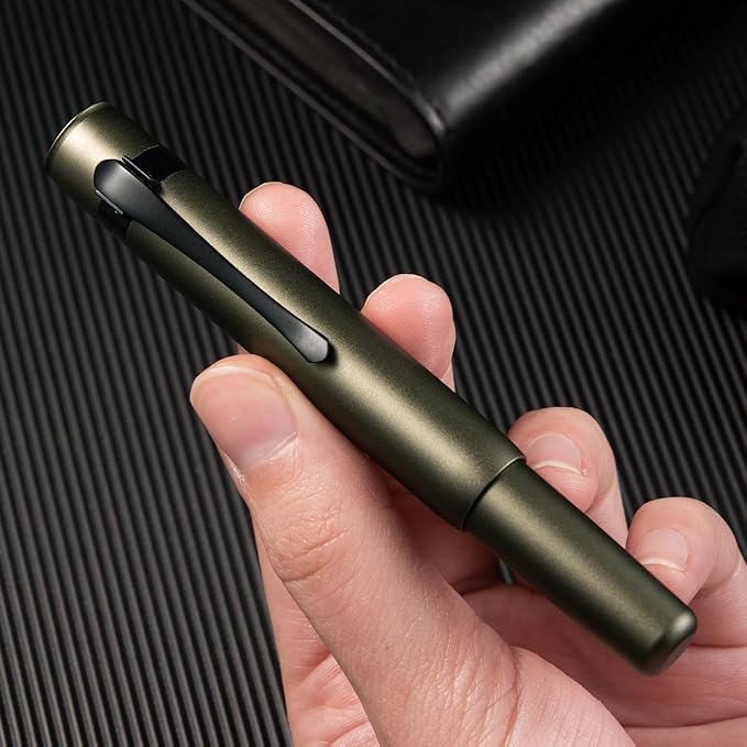 Hongdian M2 Black Forest Mini Fountain Pen, Fine Soft Nib & Sleek Shape - Image 8