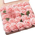 Floroom Artificial Flowers 50pcs Real Looking Peach Pink Foam Fake Roses by Floroom