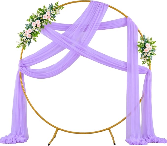 Wedding Arch Draping Fabric Backdrop 1 Panel 30" x 19Ft Purple Arch Drapes - Image 5