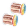 2-Rolls 0.2mm Jewelry Wire, 32 Gauge 328FT Craft Wire Copper Beading Wire by MMETERXITY