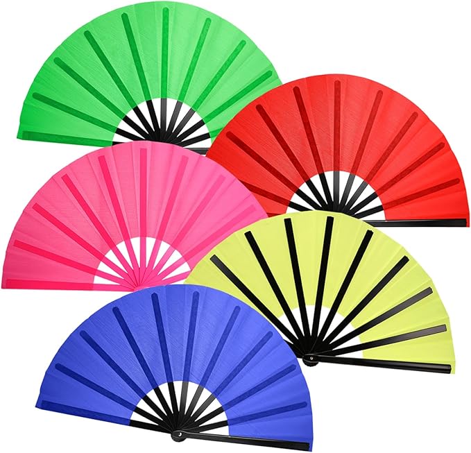 5PCS Large Chinese Folding Fans by ATTRACME