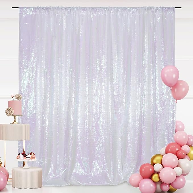 SquarePie Sequin Backdrop Non-Transparent Background Sparkly Curtain - Image 3