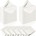 Manyshofu 50 Pieces Ivory White Satin Napkins by Manyshofu